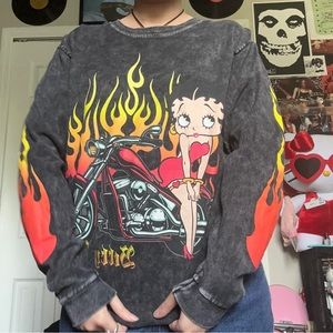 betty boop flame long sleeve